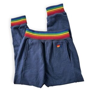 Aviator Nation • Rainbow Rib Pocket Sweatpants in Navy